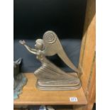 BRONZED REPRODUCTION OF ERTE THE ANGEL RESIN BASED 34 X 40CM