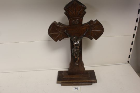 VINTAGE RELIGIOUS INRI CROSS 44CM - Image 1 of 3