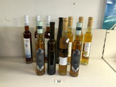 BOTTLES OF ICE WINE, VIDAL, TURPAN, BEIMEI, RUYTI AND MORE