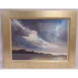 Ethel Walker framed and glazed oil on panel titled Towards The Sea St Andrews, signed bottom