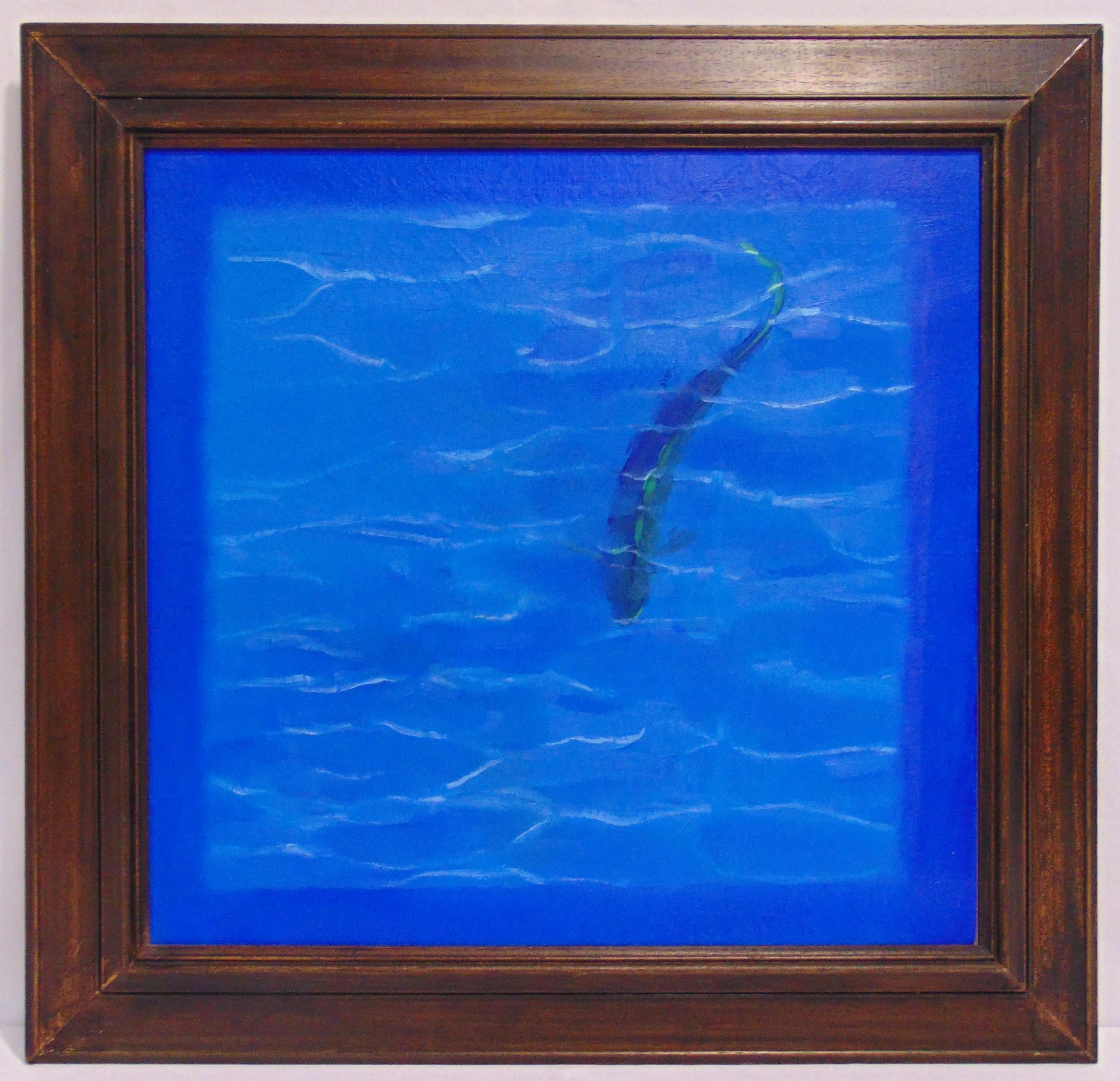 Philip Cordero framed oil on canvas titled Parrot Fish III, 40.5 x 42cm