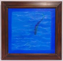 Philip Cordero framed oil on canvas titled Parrot Fish III, 40.5 x 42cm