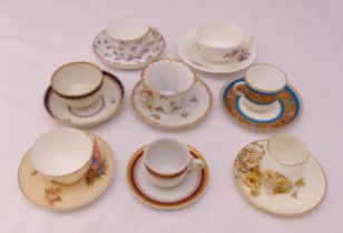 A quantity of porcelain by various makers to include cabinet cups and saucers (16) A/F
