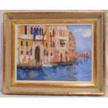 Adrian de Jager framed oil on canvas titled Il Canale Venice 2006, signed bottom left, 30 x 40xm