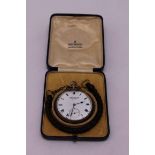 The Admiralty by James Walker hallmarked silver pocket watch, white enamel dial, Roman numerals