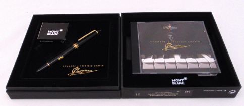 Montblanc Meisterstuck fountain pen with 14ct gold nib to include a CD Hommage To Frederic Chopin