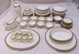 Wedgwood Black Ulander part dinner service to include vegetable dishes and covers, a coffee set