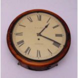 W K Reed of Peckham station waiting room wall clock, circular white dial with Roman numerals,