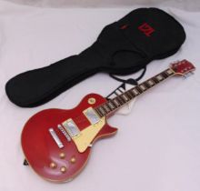 Swift Les Paul style electric guitar with rhythm/treble switch, in soft carrying case