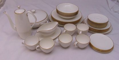 Royal Worcester part dinner and coffee service to include plates, bowls, cups, saucers, coffee pot