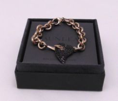 Shaun Leane silver Hook My Heart bracelet set with spinels, in original box