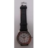 Bvlgari Solotempo ladies wristwatch with date aperture on black leather strap