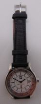 Bvlgari Solotempo ladies wristwatch with date aperture on black leather strap