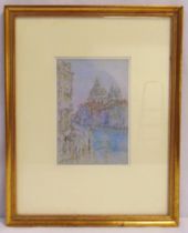 Diane Armfield framed and glazed watercolour and pastel a view of Venice titled The Salute from