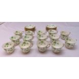 Aynsley Clover Leaf teaset to include cups and saucers (28)