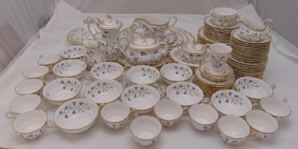 Spode Campanula dinner, tea and coffee service for twelve place settings to include plates, bowls,