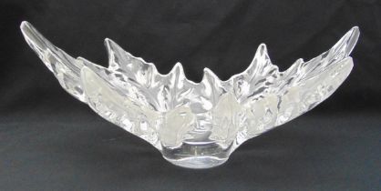 Lalique Grand Elysee dish, marks to the base, 18.5 x 45 x 25cm