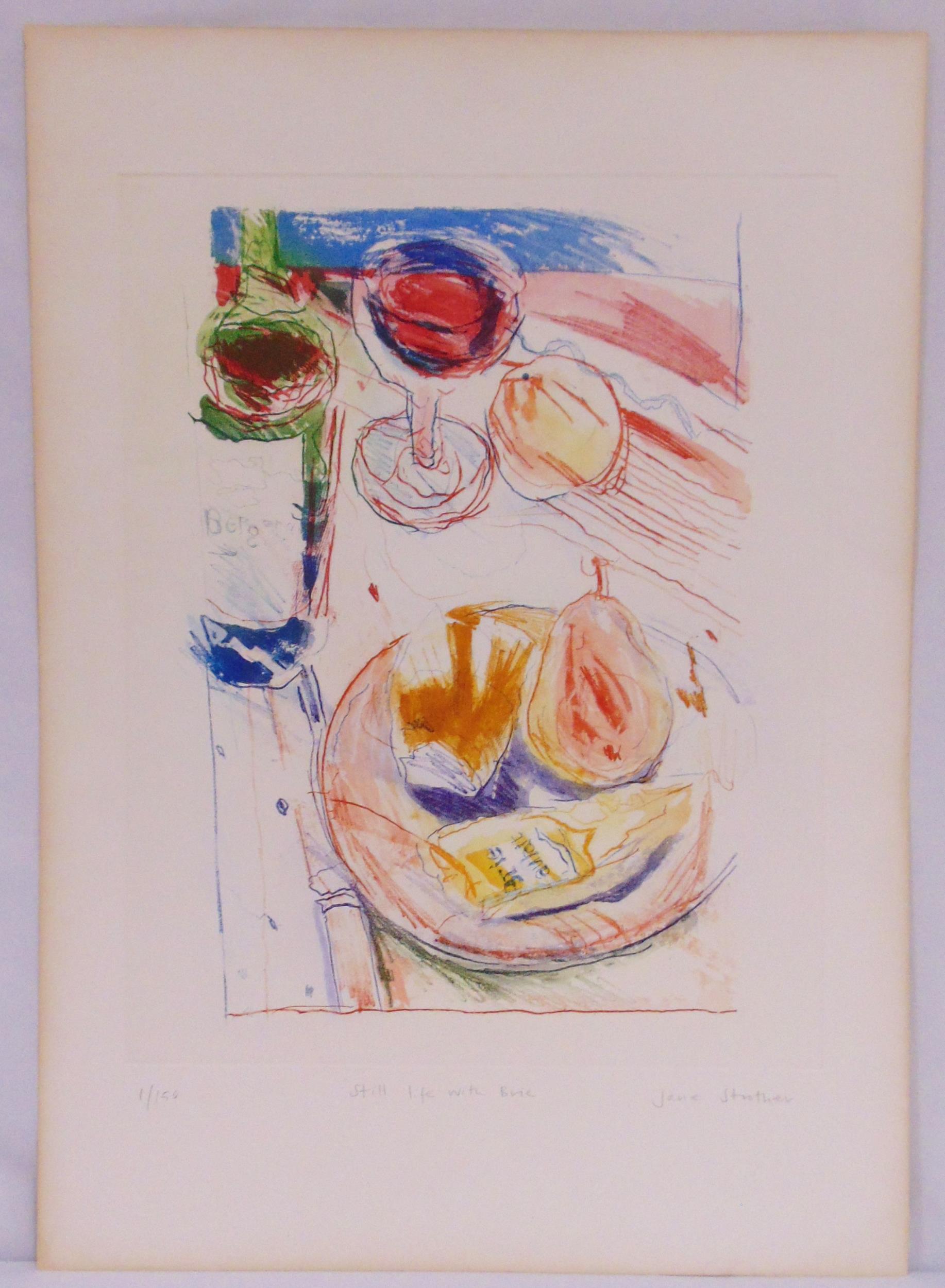 Jane Strother limited edition polychromatic lithographic print 1/150 signed and numbered to the