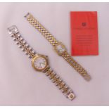 Charles Jourdan a gentlemans stainless steel bracelet wristwatch and a ladies stainless steel