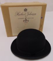 A Herbert Johnson of New Bond Street a gentlemans bowler hat in original packaging