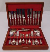 A canteen of Kings pattern flatware for six place settings