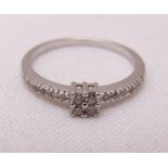 18ct white gold and diamond dress ring, approx total weight 2.1g