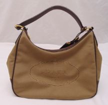 Prada Milano ladies handbag with leather strap handle, to include COA