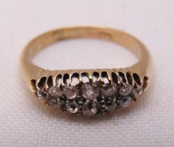 18ct yellow gold and diamond dress ring, approx total weight 2.7g