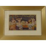 A. Moore framed and glazed polychromatic print titled Summer Night, 14.5 x 25cm
