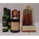 Three bottles of Scotch whisky to include Bells 2000 Millennium aged 8 years 70cl 40%, Glenfiddich