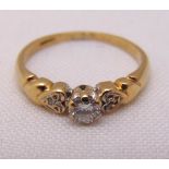 9ct yellow gold and diamond dress ring, approx total weight 1.6g