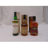 Three bottles of Scotch whisky to include Deanston 12 year old Highland Malt 70cl 40%, Jura Origin