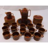 Hornsea Heirloom 1970s coffee set to include a coffee pot, milk jug, cups and saucers and a