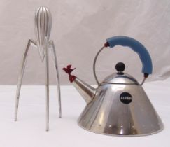 Alessi lemon squeezer and an Alessi bird kettle