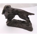 Victor Hayton composition figurine of a setter, signed to the base, 12cm (h)
