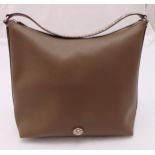 DKNY ladies taupe leather tote bag