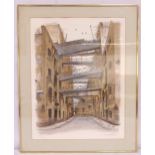 David Gentleman framed and glazed limited edition polychromatic print 131/195, signed bottom right