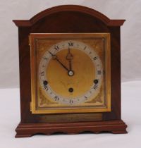 An Elliott 8 day Westminster and Whittington chiming arched top mahogany cased mantel clock, to