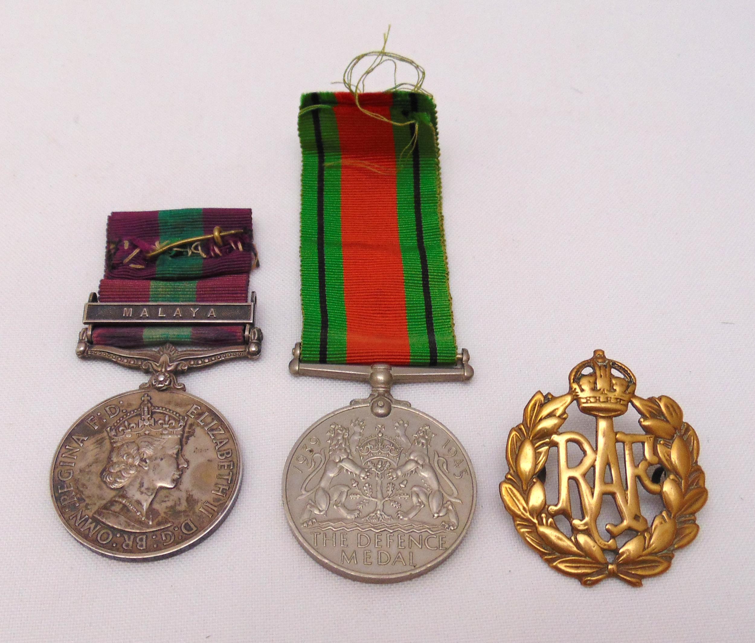 Queen Elizabeth II General Service medal and ribbon with Malaya bar attributed to 4091096 L.A.C.A.R.
