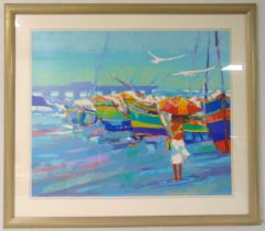 A framed and glazed polychromatic Giclée print, signed under the mount in the manner of Howard