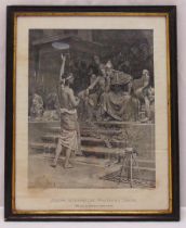 After Isaac Snowman a 19th century framed and glazed engraving titled Joseph Interpreting Pharaohs