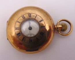 Waltham half hunter 9ct gold pocket watch, approx total weight 94.6g