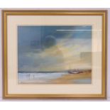 G. Spence framed and glazed oil on board titled Evening Kent Coast, signed bottom left, 36.5 x 46.