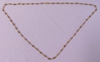 18ct yellow gold and rock crystal necklace, approx total weight 31.4g
