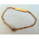 14ct gold identity bracelet, approx total weight 4.7g