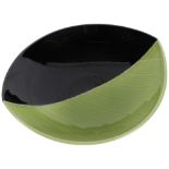 Carl Harry Stalhane for Rorstrand, Sweden, a "California" series leaf bowl, makers marks to base,