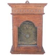 WILLIAM THRISTLE - Stogursey, An 18th century single handed and oak cased hooded clock with alarm. 6