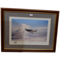 A coloured print "reach for the skies", by Robert Taylor, signed to the mount, 62cm x 80cm