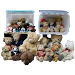 2 boxes of soft toys and teddy bears