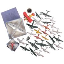 A quantity of Dinky and Meccano model aeroplanes, including a boxed Dinky Toys no. 62P, Armstrong